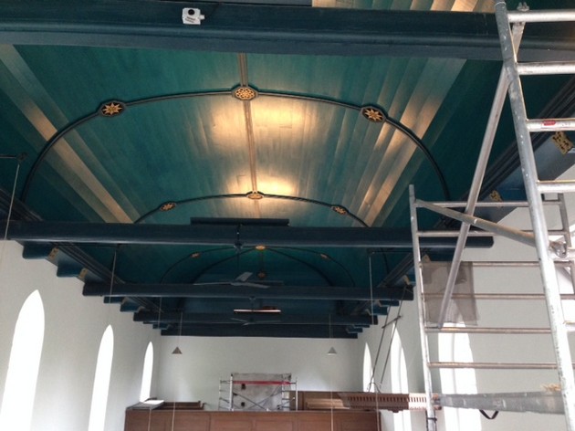 Restauratie schilderwerk plafond kerk - Schildersbedrijf Dreijer Beerta