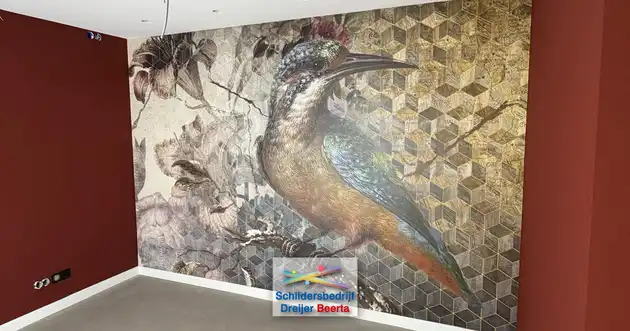 Fotobehang met effect bij Sanidrome Het Badhuis in Scheemda - Schildersbedrijf Dreijer Beerta