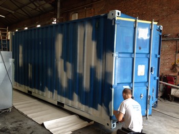 Containers spuiten Blauwestad Schildersbedrijf Dreijer Beerta