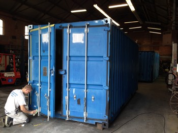 Containers spuiten Blauwestad Schildersbedrijf Dreijer Beerta