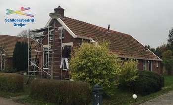 Kozijnrenovatie en nieuwe daklijsten Schildersbedrijf Dreijer Beerta